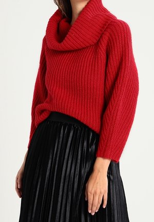Strickpullover - dark red
