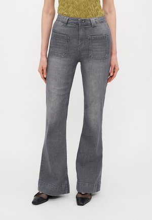 Flared jeans - grey denim