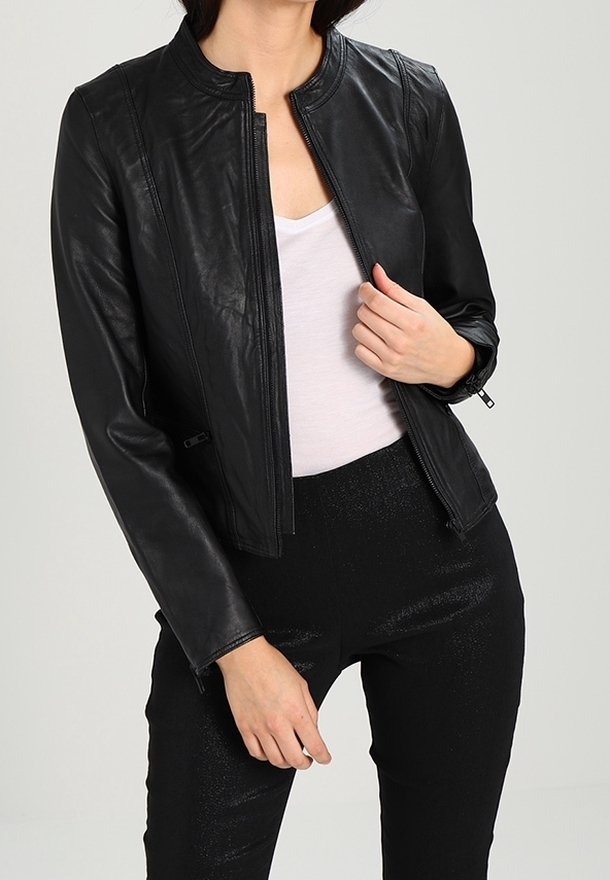 Selected Femme Nahkatakki - black