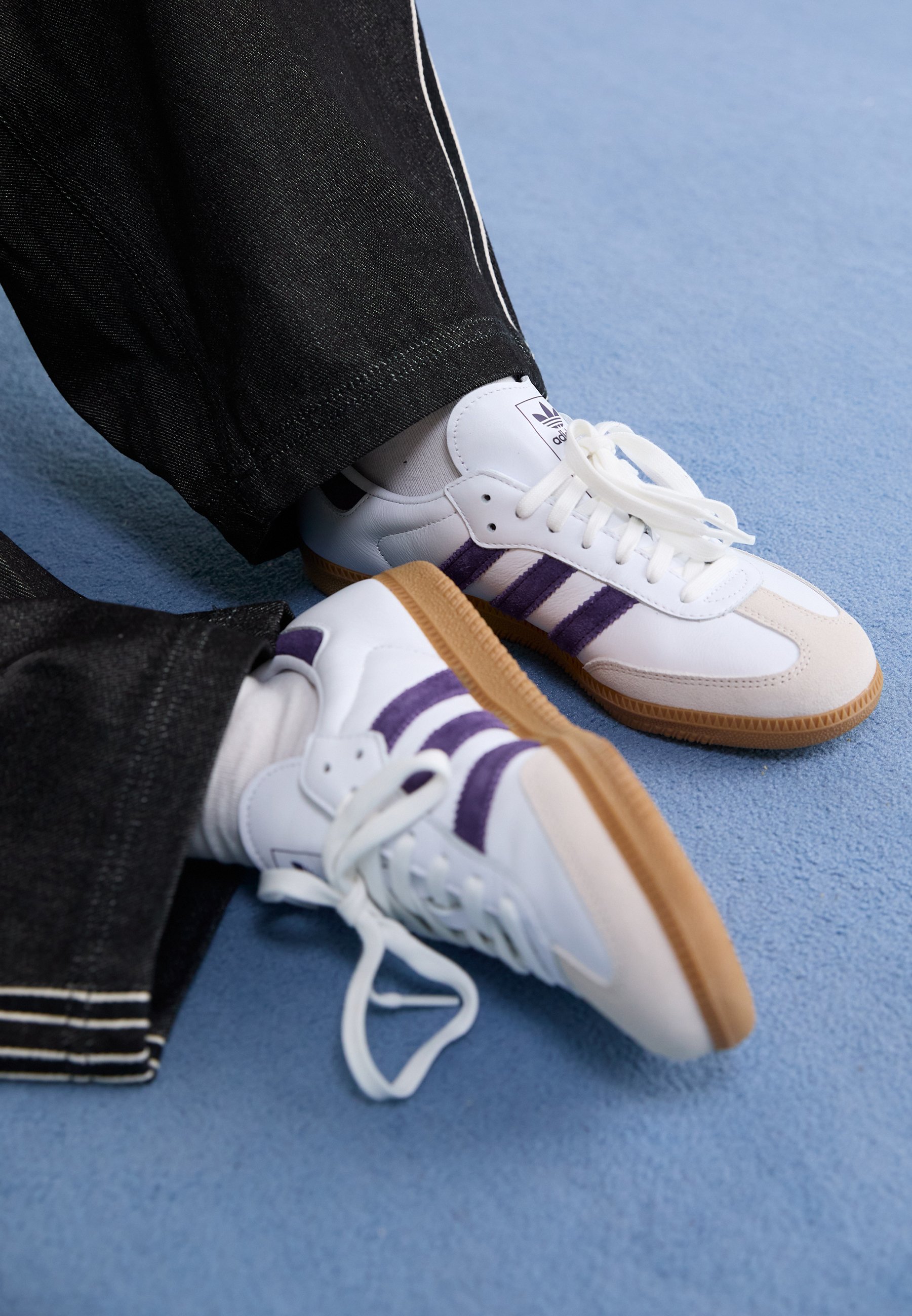 adidas Originals SAMBA OG - Tenisky - cloud white/alumina/aurora plum