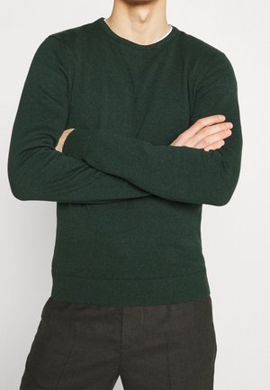 Maglione - mottled dark green