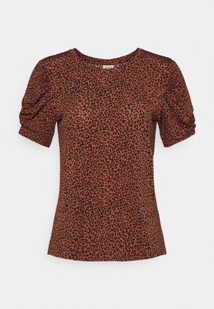 T-shirt con stampa - brown