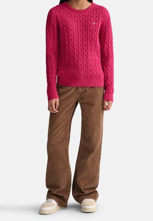 SHIELD CABLE C-NECK - Maglione - deep fuchsia