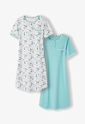 Damart LOT DE 2 PEIGNÉ - Nightie - bleu feuillage