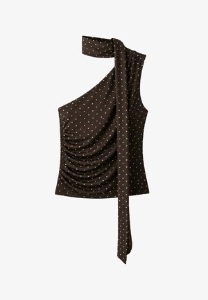 Stradivarius, Blouse - mottled dark brown