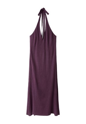 Stradivarius, TEXTURED HALTER MIDI DRESS - Robe longue - purple