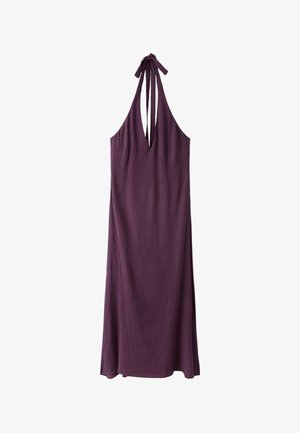 Stradivarius, TEXTURED HALTER MIDI DRESS - Robe longue - purple
