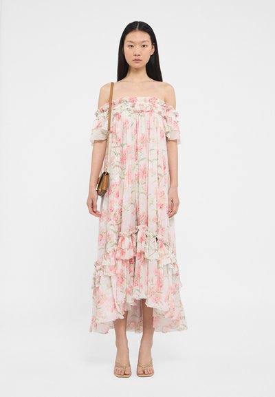 Needle & Thread SUMMER POSY ARIA OFF SHOULDER ANKLE GOWN - Maxiklänning - moonshine/coral
