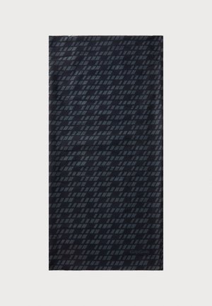 Tissu noir à motif géométrique en losanges, texture lisse, léger, présentant le logo en relief de GripGrab dans le coin inférieur.