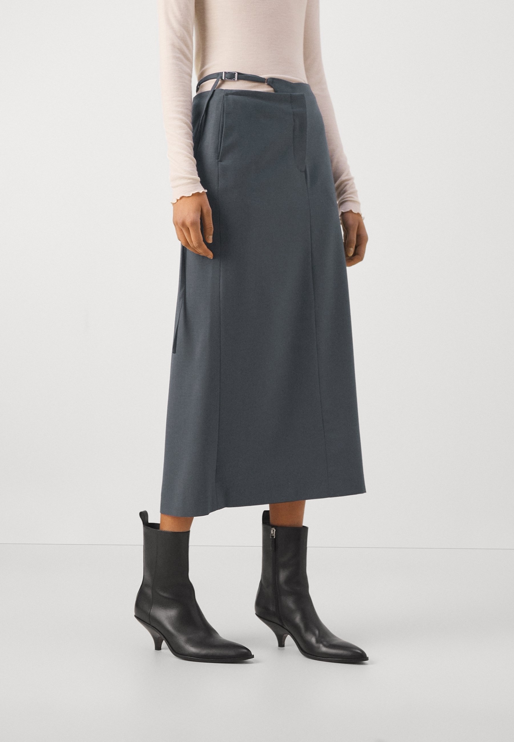 Holzweiler A-line skirt - dark grey - (Pre-owned) - Zalando.ie