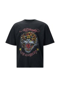 TIGER VINTAGE  - T-shirt con stampa - washed black