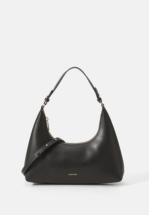 FOIL LOGO SHOU﻿LDER BAG - Rokassoma - black/toasted coconut