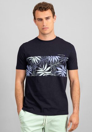 SLUB ARTWORK - T-shirts med print - navy