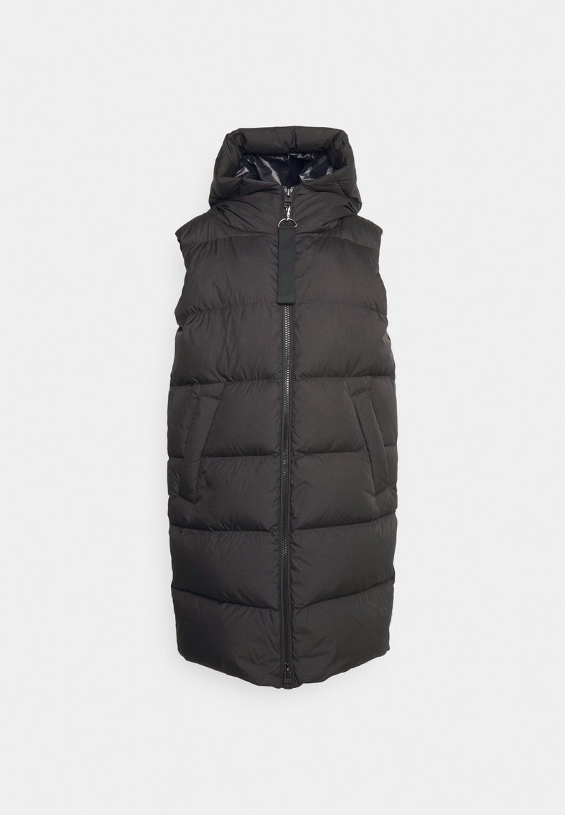 Marc O'Polo LONG FIXED HOOD WELT POCKETS - Waistcoat - black - Zalando ...