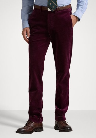 Polo Ralph Lauren STRETCH STRAIGHT FIT CORDUROY TROUSER - Pantaloni - ruby