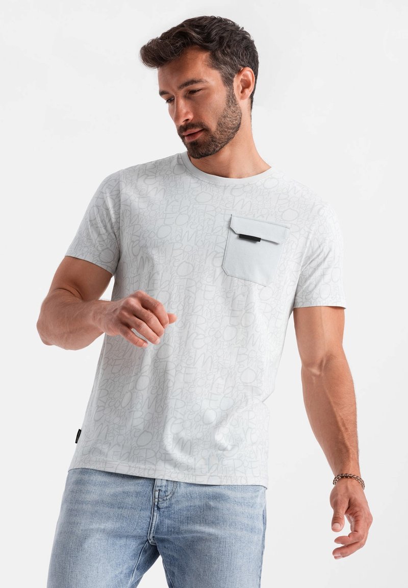 Ombre Printtipaita - off white light grey