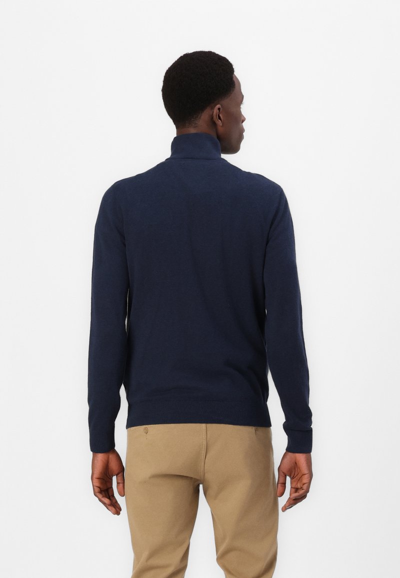 JACK & JONES Jjeemil Knit Half Zip Noos JNR - Pull Tricot Demi-Zip Garçon Confortable Et Tendance