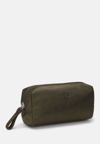 Lauren Ralph Lauren NYLON COSMETIC POUCH - Toalettmappe - dark olive/dark olive