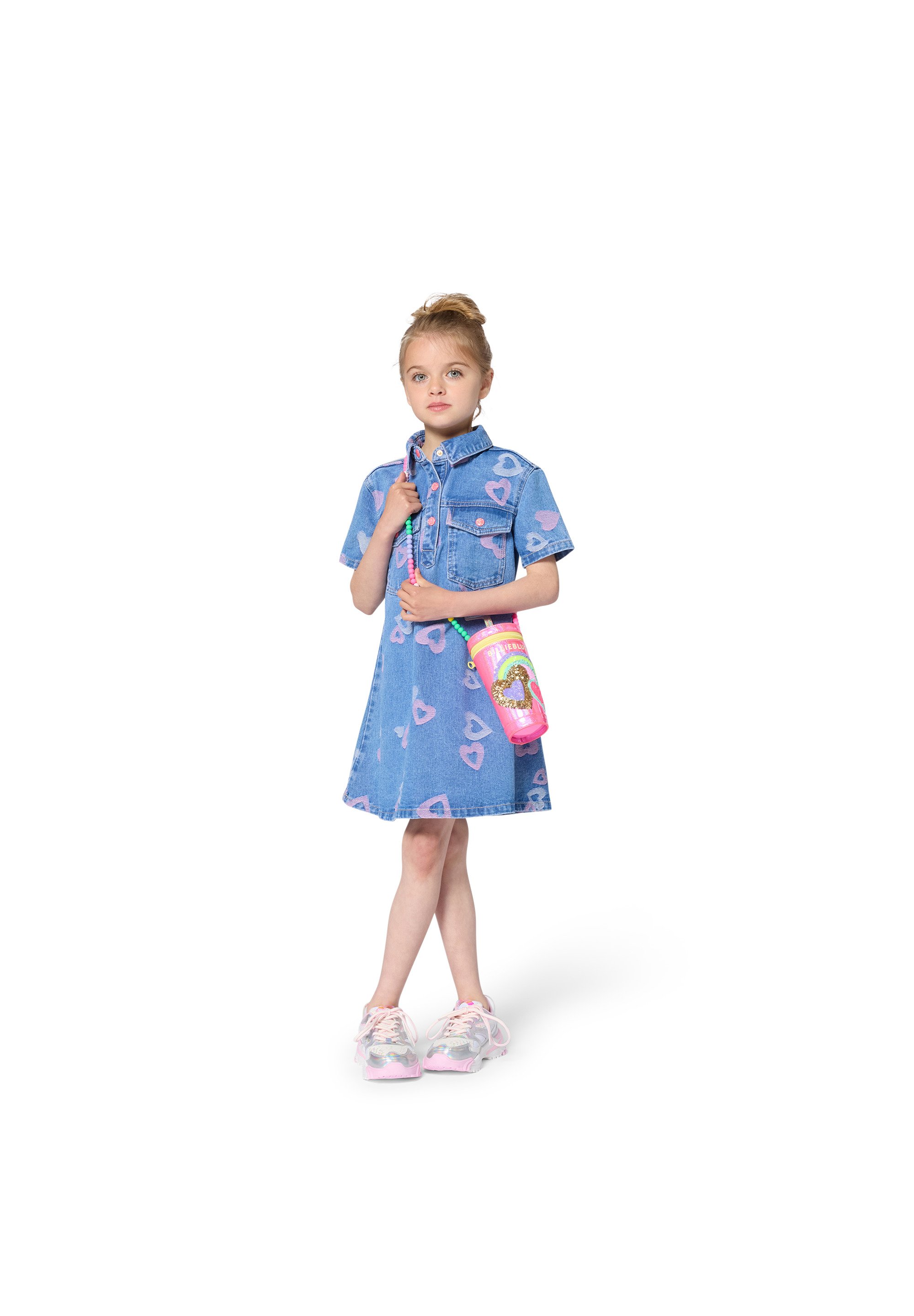 white christmas dresses Billieblush - Denim Dress - Denim Blue - Girl main image 1
