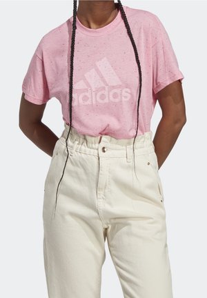 T-shirt med print - pink