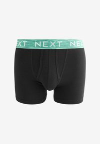 Črne bokserice iz mehkega blaga, z lahnim zelenim pasom z belim napisom "NEXT".