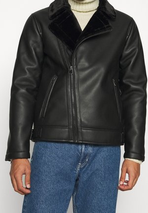 Giacca in similpelle - black