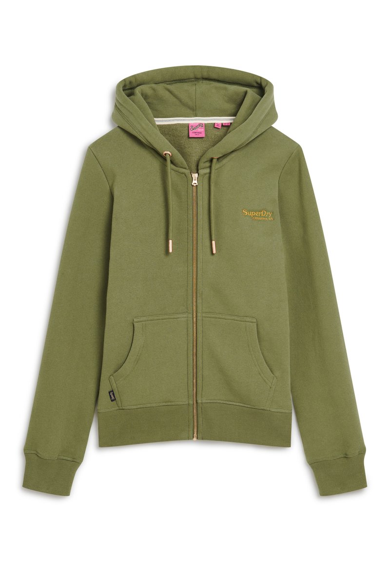 Superdry & Co Sweater met rits kaki