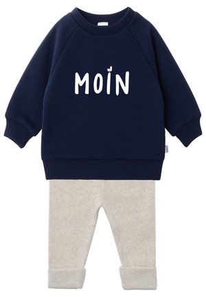 2 PIECE SET MOIN - Leggings - Trousers - dunkelblau/grau