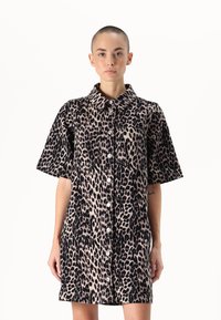 ONLY Petite ONLANLIE DRESS - Robe en jean - black/leo