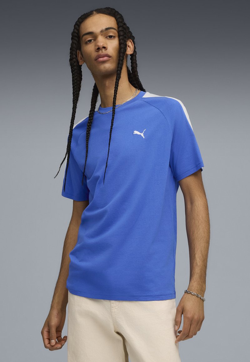 Puma TEE - Triko s potiskem - mountain blue