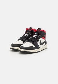 Jordan AIR JORDAN 1 MID - Sneakers alte - black/gym red/sail