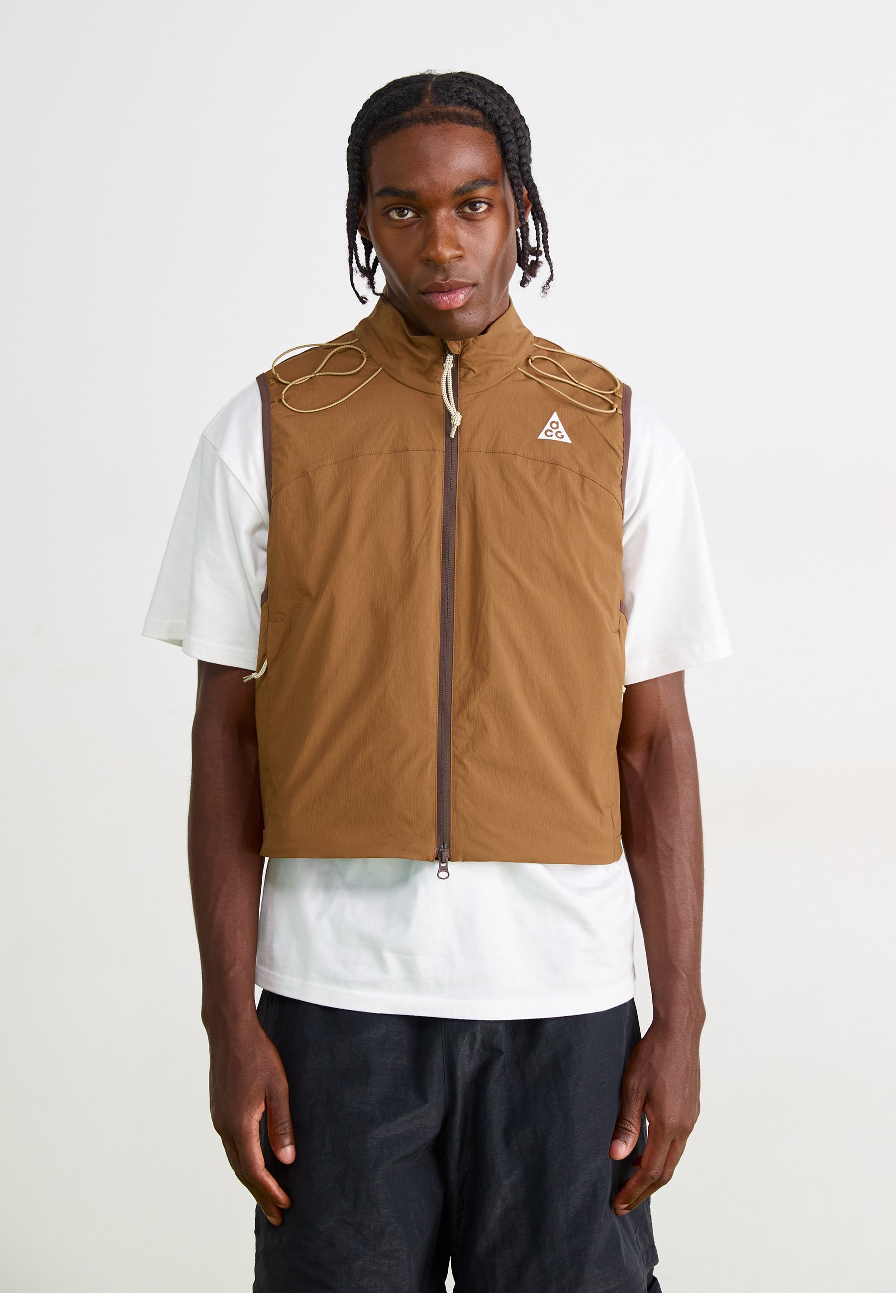 brown nike vest