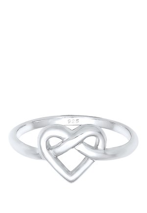 PRETZEL HEART - Ringe - silver-coloured