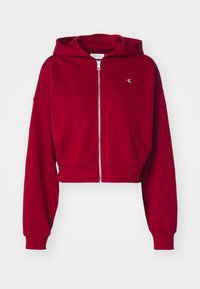 BADGE ZIP THROUGH - Felpa con zip - red currant