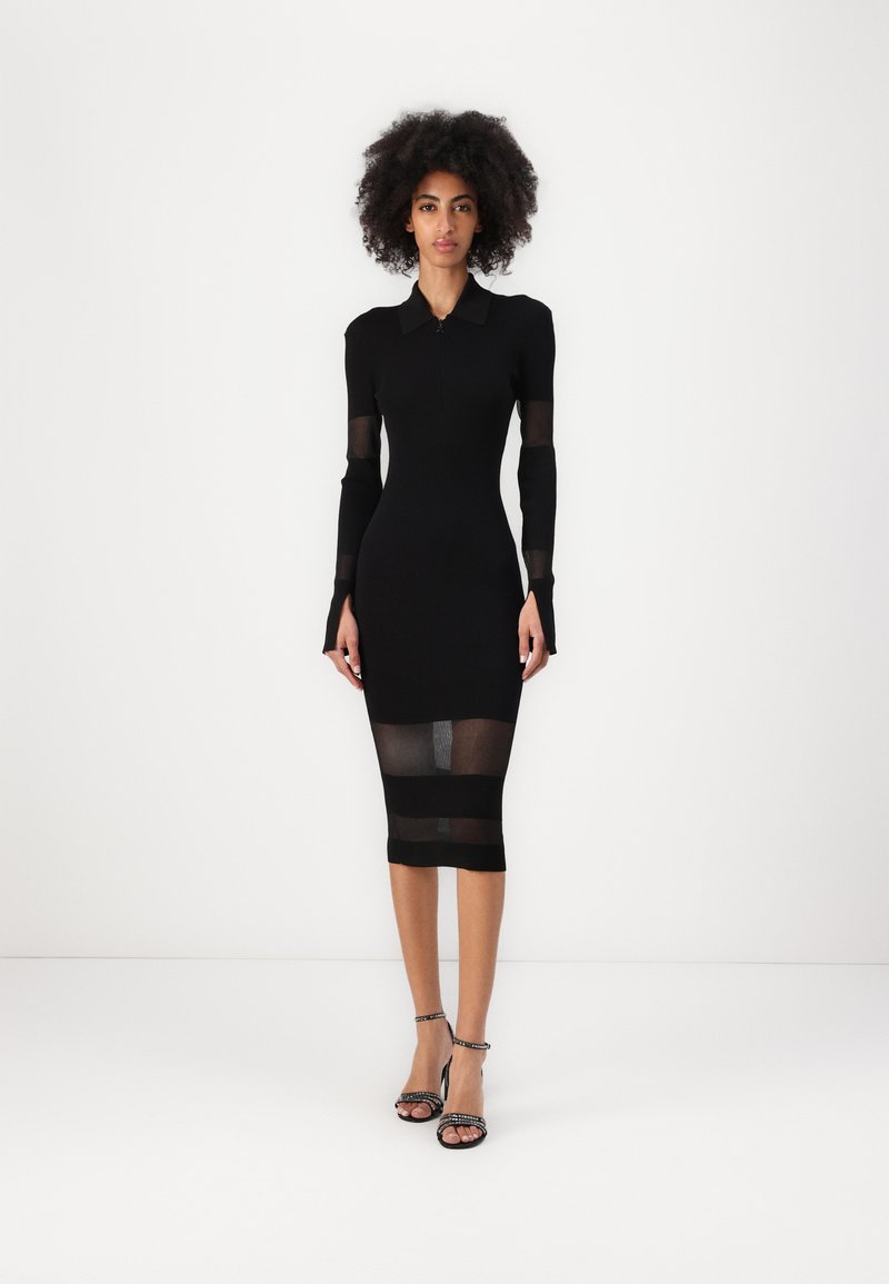 Patrizia Pepe Abito Nero In Jersey Cut Out 7A0609/J051-K103