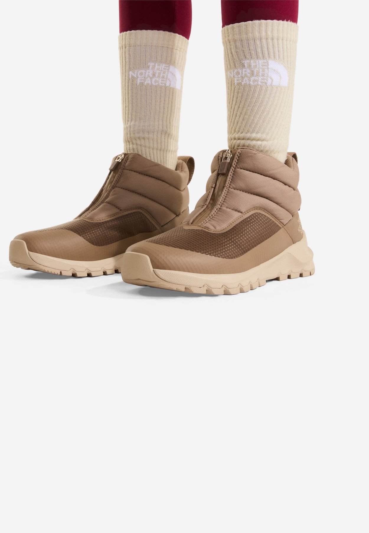 The North Face PROGRESSIVE ZIP II WP - Winter boots - garnet timeless taupe