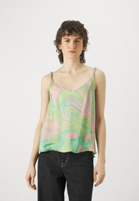 Pinko - TALIA - Top - verde/rosa Miniatuurafbeelding 1