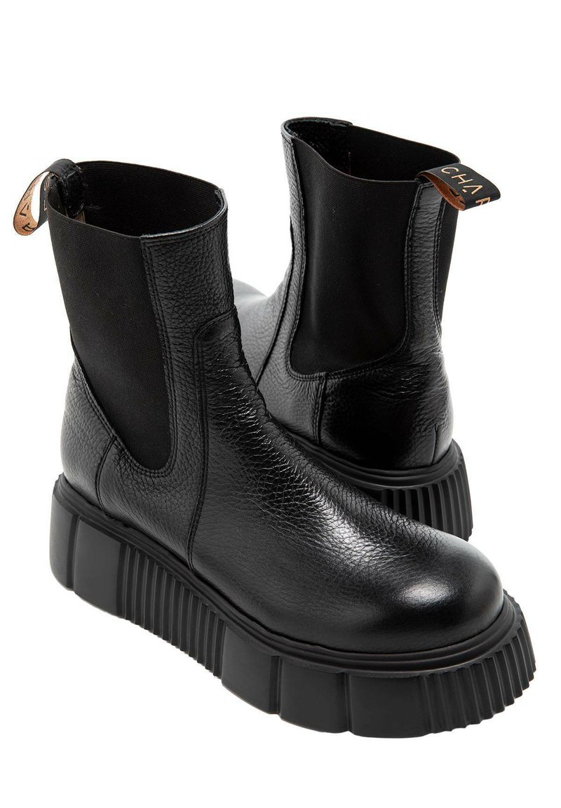 Damen Sneaker | CHARLES FOOTWEAR Plateaustiefelette black/schwarz - OL54203 Damen Sneaker | CHARLES FOOTWEAR Plateaustiefelette black/schwarz - OL54203