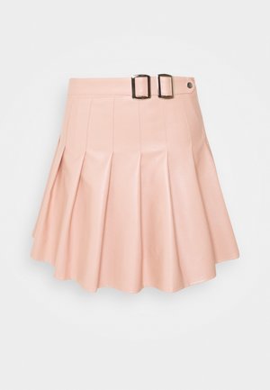 PLEATED BUCKLE SKIRT - Minihame - rose