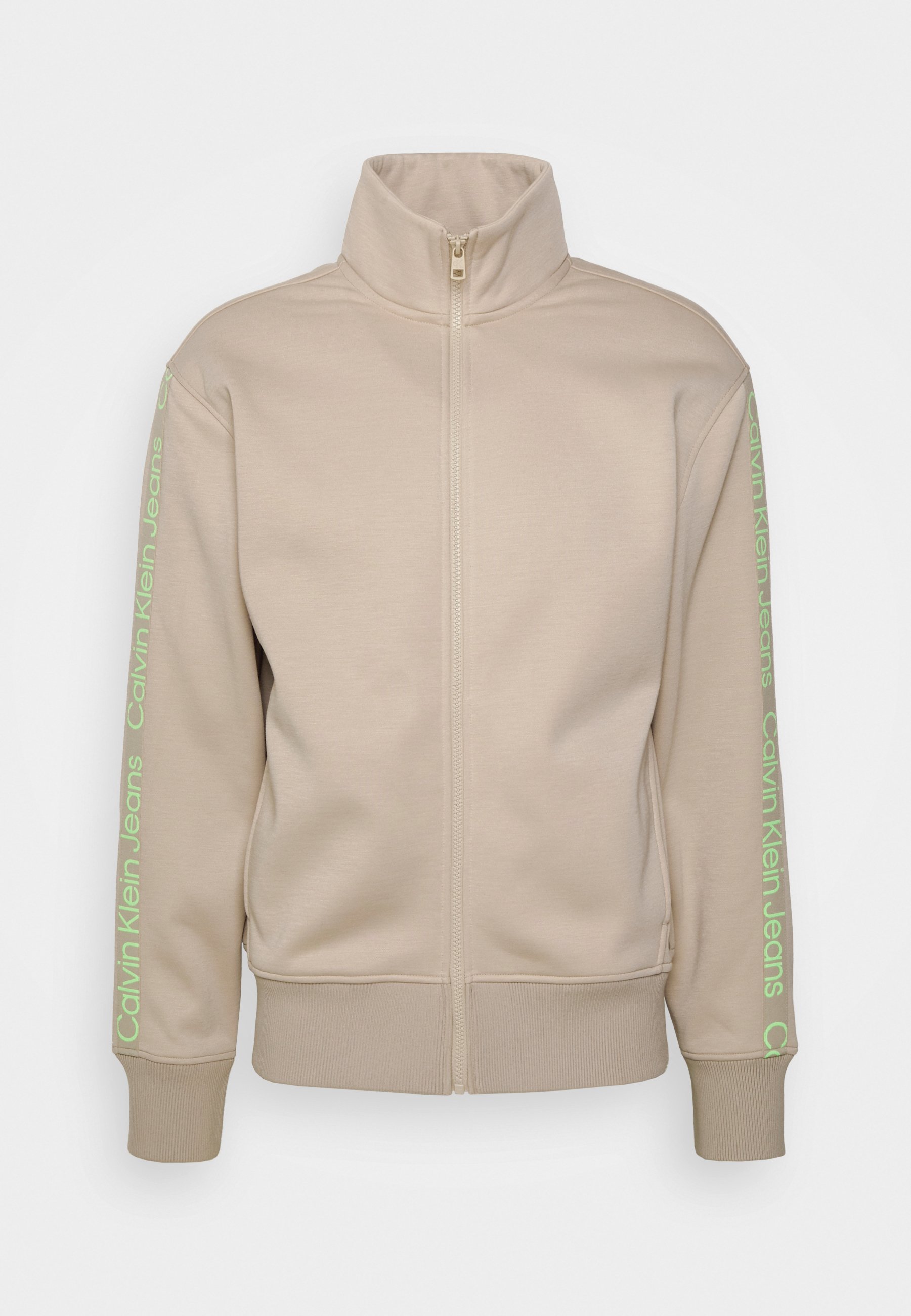 Calvin Klein Jeans CUT OFF LOGO TAPE ZIP UNISEX - Felpa con zip