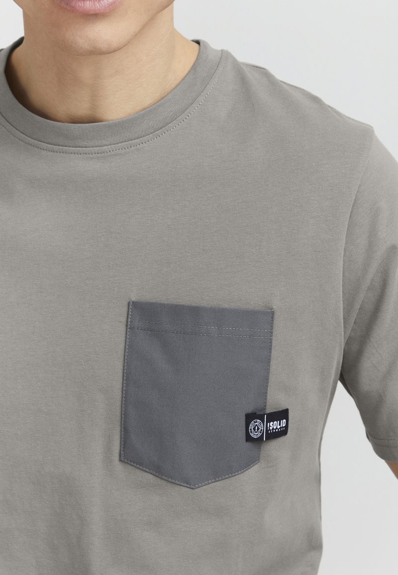 Solid Maglia a Maniche Lunghe Uomo Grigia Casual Cotone (IT 54