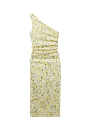Koton, MAXI ONE SHOULDER DRESS . - Etuikleid - yellow/green