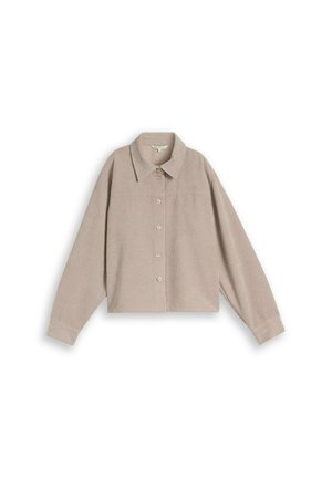 TOM TAILOR DENIM, TOM TAILOR DENIM BLUSEN & SHIRTS BOXY FIT CORDBLUSE - Button-down blouse - atmosphere beige