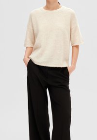 Selected Femme Camiseta estampada - off-white