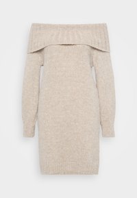 ONLMARIE OFF SHOULDER DRESS - Strikket kjole - weathered teak melange
