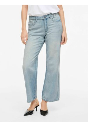 VIPALMA  - Pernera ancha - light blue denim