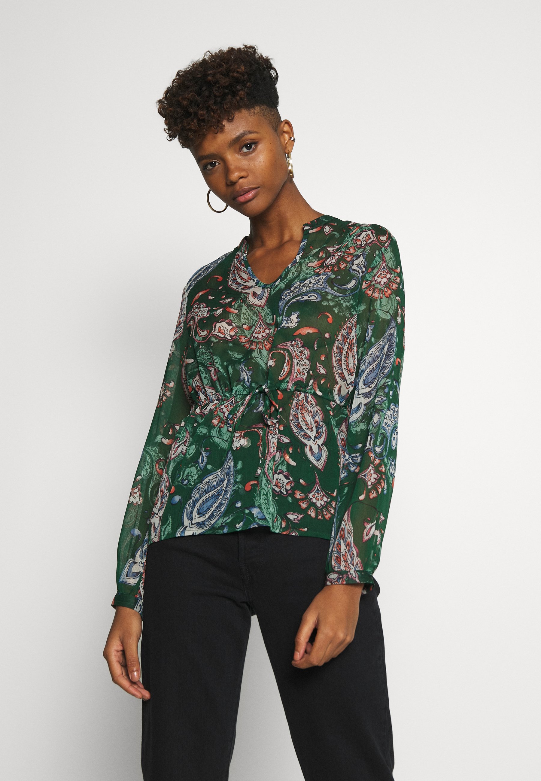 JDY JDYRUFUS Blouse green gables Zalando.nl JDY JDYRUBY TUNIC Blouse black Zalando.nl