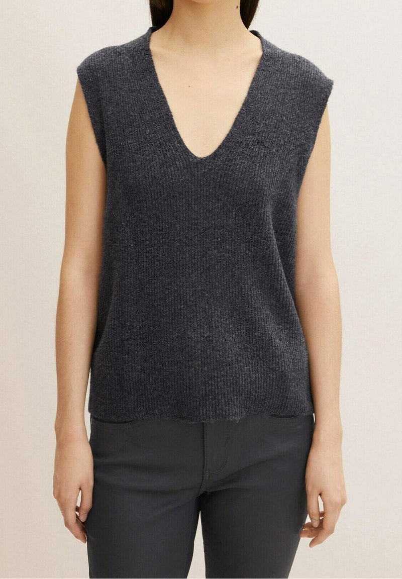 TOM TAILOR Strickpullover - dark grey