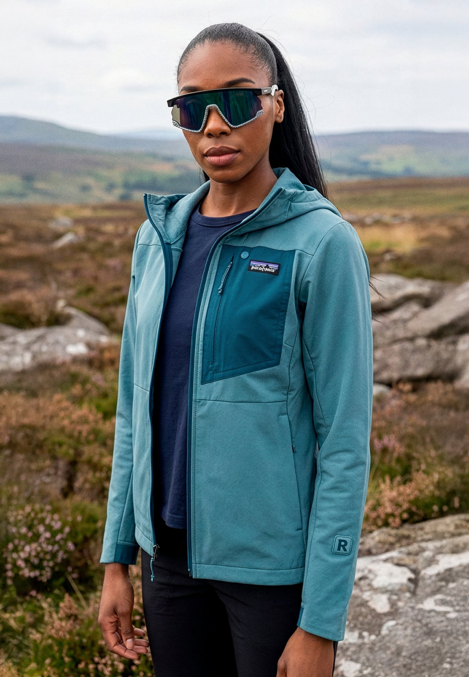 Patagonia CROSSSTRATA HOODY - Hardshell jacket - wetland blue/teal