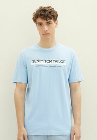 TOM TAILOR DENIM Triko s potiskem - washed out middle blue